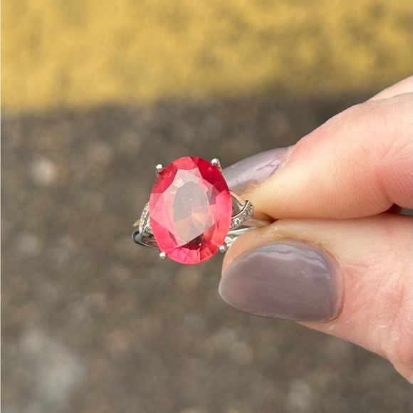 Certified Gemstone 8.85CT Natural Orange Spinel in 925 Sterling Silver Ring Sz 7 - Picture 7 of 11